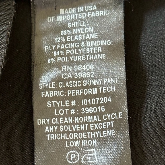 Theory Classic Skinny Pant in Black Size 6 Professional Career Business Casual - Picture 5 of 6